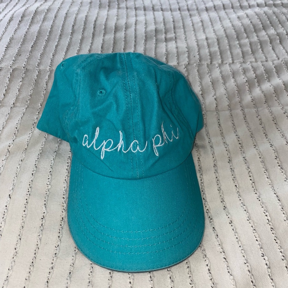 Teal Alpha Phi baseball cap